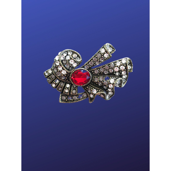 Heidi Daus "Collector Edition" Swarovski Crystal “Deco” RIBBON Pin/Brooch, NWOB - Picture 4 of 7